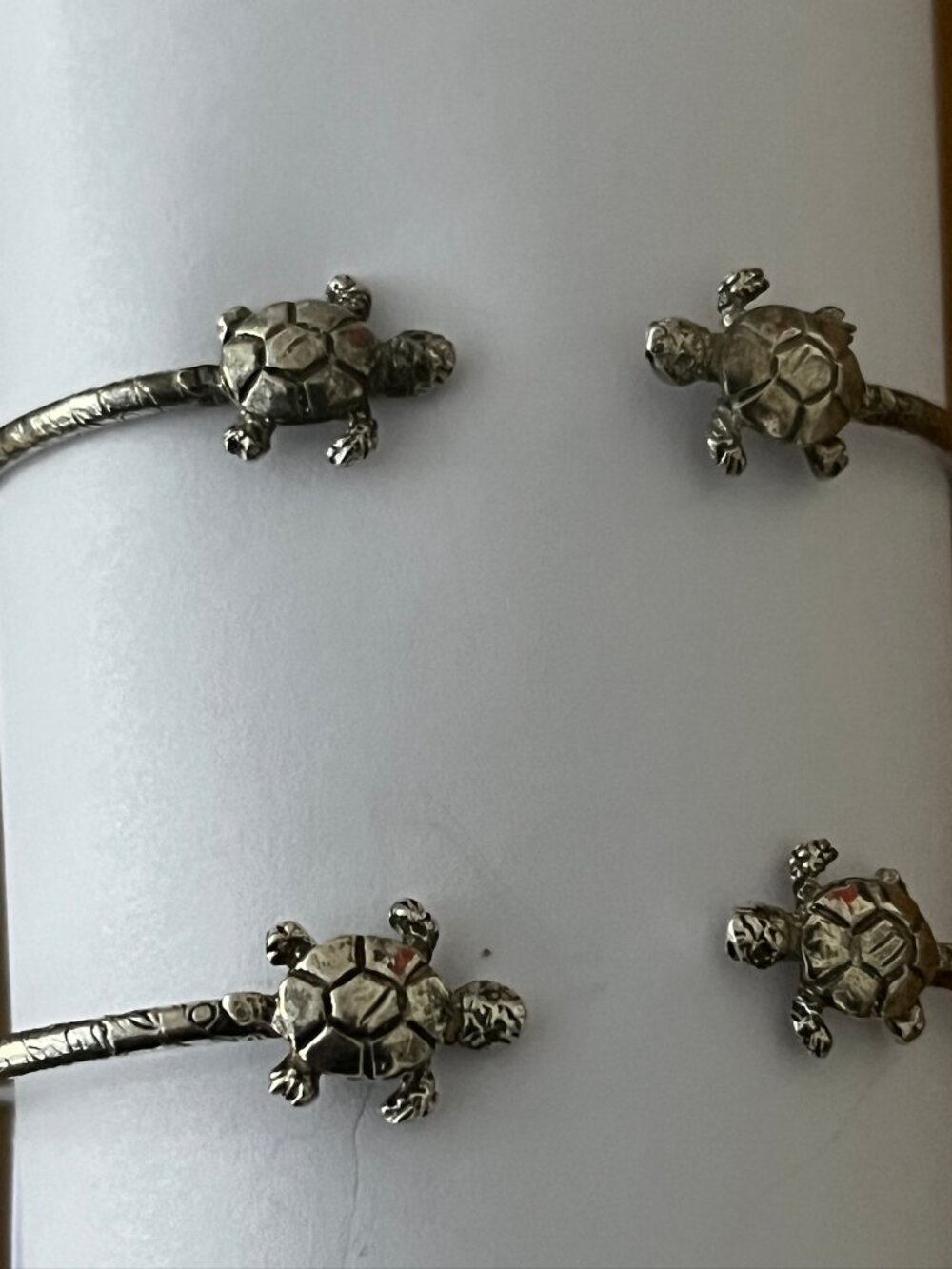 silver toned bangles - Picture 2 of 6